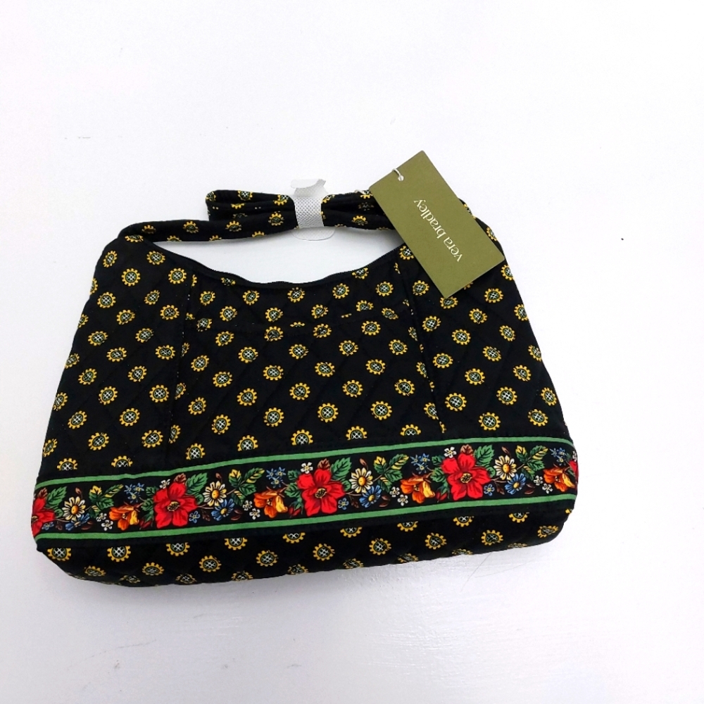 Vera Bradley Heritage Collection Vibrant Black Shoulder Bag NWT